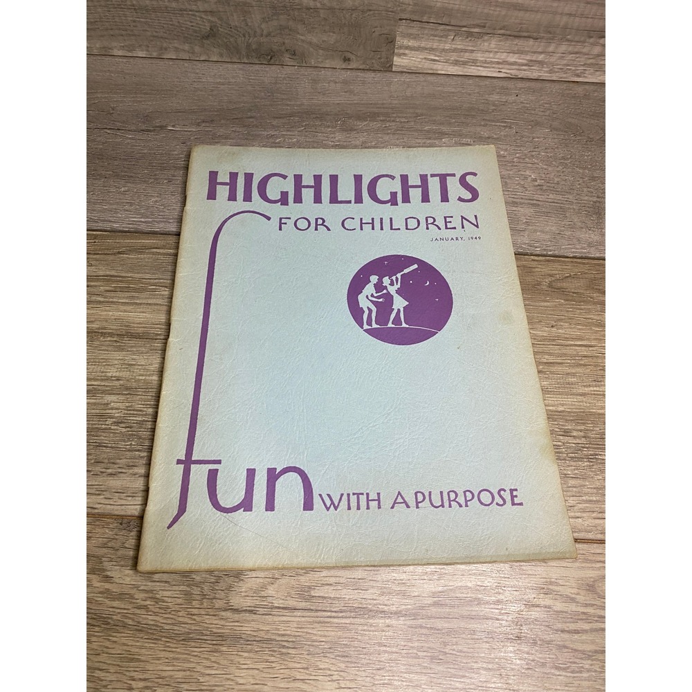 Vintage Highlights for Children Magazine January 1949 Fun with a Purpose Rare